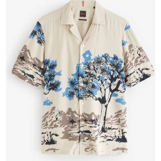 BOSS Rayer M Short Sleeved Shirt Beige