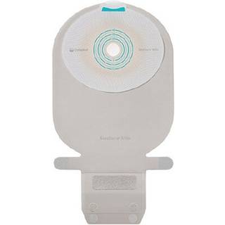 Sensura mio ostomy pouch ét stykke system maxi 3/8 til 2-1/8 tommer stoma drænbar flad trim til at passe 10489-pakke med 10