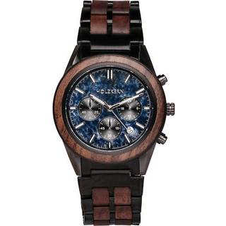 Holzkern Herren-Chronograph Quarz Space Dust Walnuss/Marmor