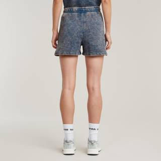 Overdyed Sweat Shorts - Medium blue - Women
