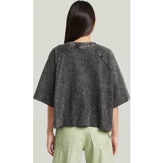 Washed Multi Logo Oversized T-Shirt - Grey - Women
