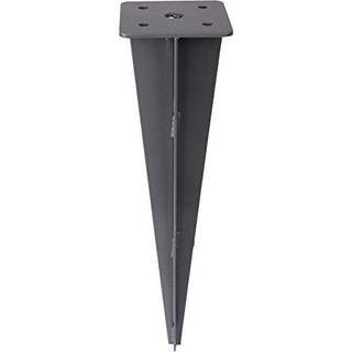 SONGMICS metal stolpeanker Grå sprøjtet jordanker drive-in anker 46 X 11,5 X 11,5 cm