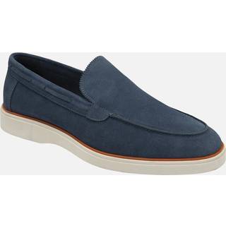 Frank Wright Frank Wright Blue Mens Suede Slip-On Loafers