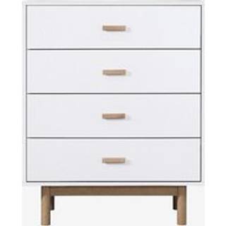 Kommode med 4 skuffer i White Oak look