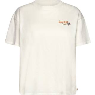 Rip Curl Women's Cala Vadella Relaxed Tee T-shirt Damer størrelse S farve hvid/beige