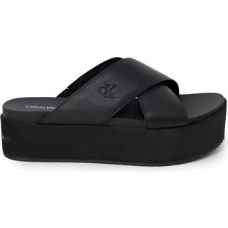 Leather Platform Sandals - Black - EU 39
