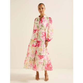 Forever New Jessie Button Down Midi Kjole med et strejf af hør40
