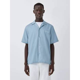 Carhartt WIP Delray Skjorte - M - frosted blue/white