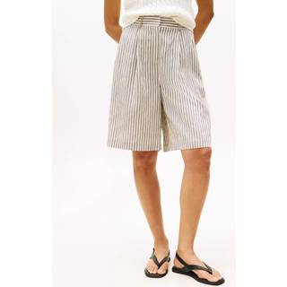 Crinkle Wide Leg Bermuda Shorts
