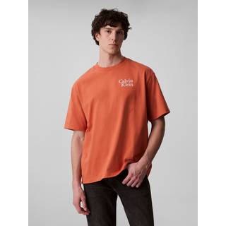 Logo Script Graphic Relaxed T-Shirt - Orange - M