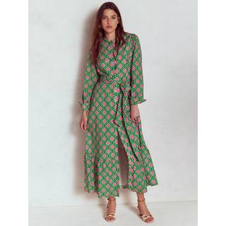 Boden Boden Green Mia Tiered Shirt Dress - EU 40 Regular (UK 12 R)