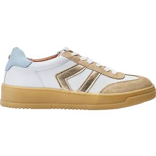Moda in Pelle Moda in Pelle Bramble Stylish Angled Panel Leather White Trainers