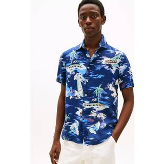 LINEN VACATION PRINT SS RF SHIRT