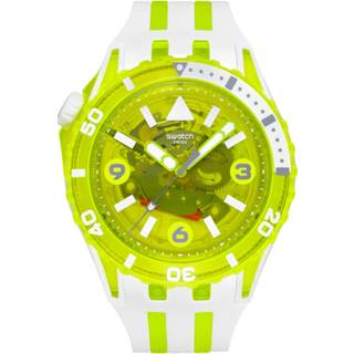 Swatch SCUBAQUA Egg Yolk Yellow Bioceramic Dial Silicone Strap Unisex Watch SSCU09J100