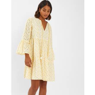 Accessorize Accessorize Broderi fløjte-ærme minikjole - Small