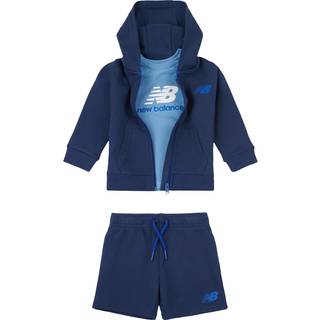 New Balance New Balance Kids Zip Thru Hættetrøje 100% bomuld T-shirt & shorts'sæt