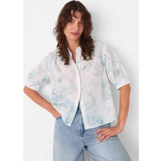 Whistles Whistles White Pineapple Textured Shirt
