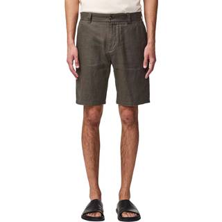 NN07 Crown Linen Shorts Croc Green