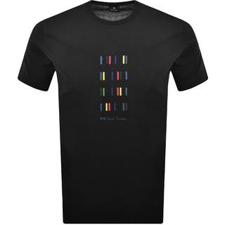 PS By Paul Smith Striped Logo T Shirt Black