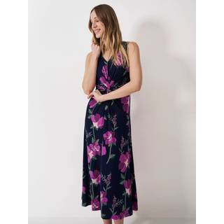 Crew Clothing Crew Clothing Company Blue Flora Twist Detail Jersey Dress