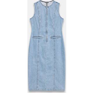 Mint Velvet Mint Velvet Blue Denim Sleeveless 100% Cotton Midi Dress