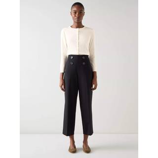 LK Bennett LK Bennett Cremefarvet Lottie Ensfarvet Fine Gauge Tøffel Gratis Merino Cardigans