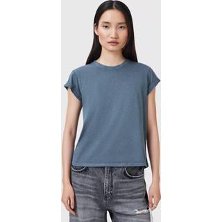 All Saints AllSaints Flint Stone Blue Anna Cap Sleeve Crew Neck T-Shirt