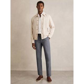 Reiss Reiss Airforce Blue Dobby Cotton-Piqué Slim-Fit Chinos