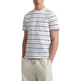 Farah Stacey Stripe Pocket T Shirt Ecru