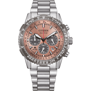 Citizen CA4664-60X Eco-Drive Herrenuhr Chronograph Stahl/Mokka