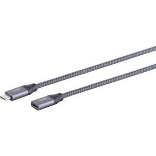 Textile USB-C 3.2 Gen.2 forlængerkabel - 0.5 m