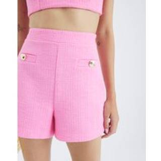 River Island River Island Pink Boucle Shorts - medium