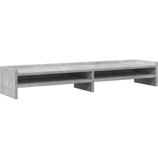 skærmstander 100x24x16 cm konstrueret træ betongrå