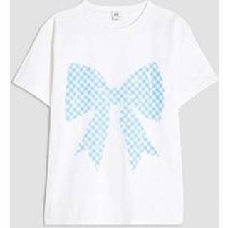 River Island River Island T-shirt med gingham-sløjfe