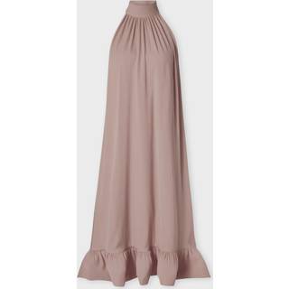 Malina Dress Sabrina Ruffle Midi L - Taupe - L