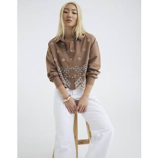 River Island River Island Afkortet Broderi Skjorte
