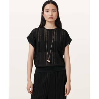 All Saints AllSaints Black Giana Crochet Tank