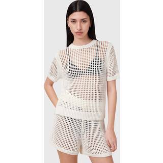 All Saints AllSaints White Paloma Mesh T-Shirt