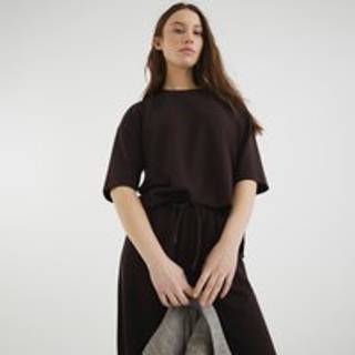 River Island River Island Brown Short Sleeve Boxy T-Shirt