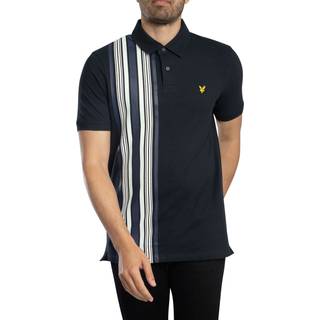 Lyle And Scott Deck Stripe Polo T Shirt Navy