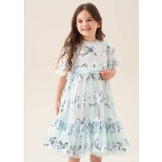 Angel & Rocket Angel & Rocket Green Delta Mint Sequin Bow Mesh Dress