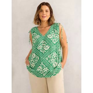 Live Unlimited Live Unlimited Bandana Tryk Top med snørelukning