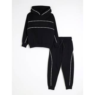River Island Drenge Sort Piped Joggingsæt9 - 10 år (134 - 140cm)
