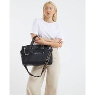 River Island River Island Black Panelled Webbing Handle Bag