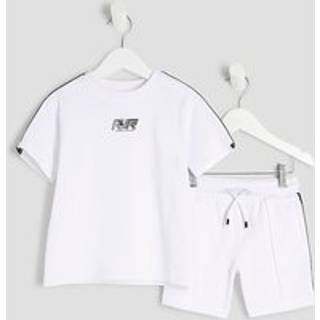 River Island River Island White Taped T-Shirt Set