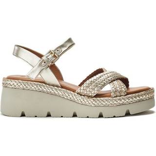 Moda in Pelle Moda in Pelle Keroya Cross-Over Woven Leather Wedge Sandals
