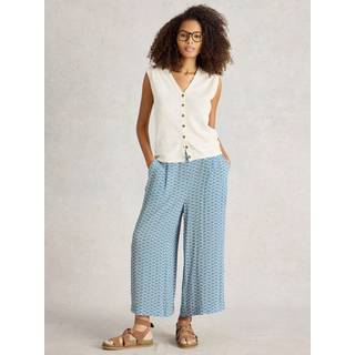 White Stuff White Stuff Blue Lisette Crinkle Culottes