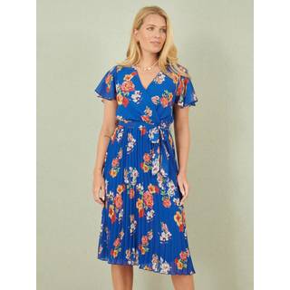 Yumi Blomsterprintet Plisseret Wrap-Kjole38