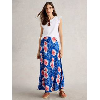 White Stuff White Stuff Blue Hope Bias Cut Maxi Skirt