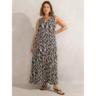 Live Unlimited Live Unlimited Mono Tryk V-hals Maxikjole - 50